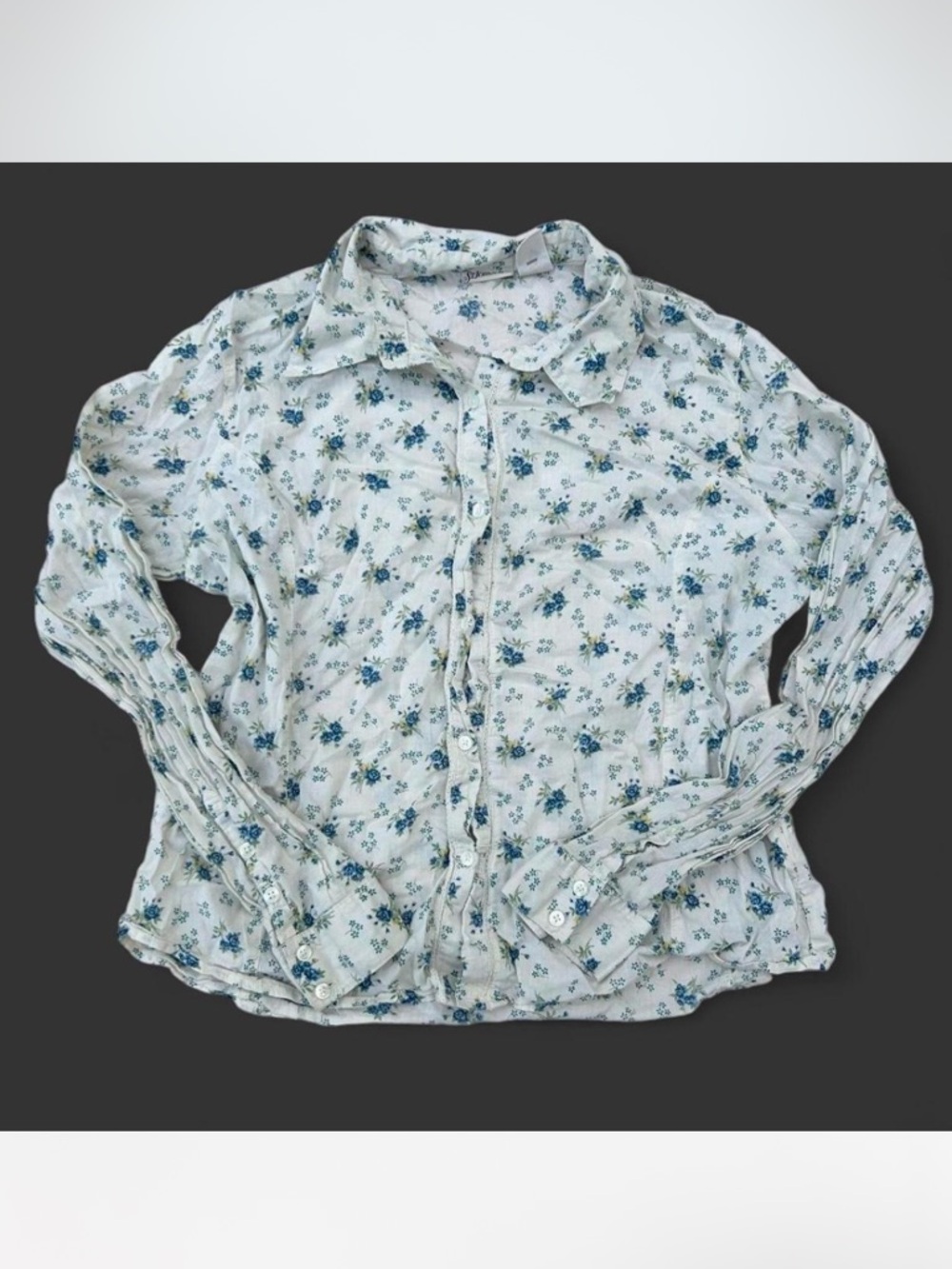 Vintage St John’s Bay Floral Long Sleeve Button Down Blouse, Y2K Coquette Boho
